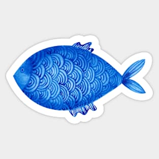 Blue fish Sticker